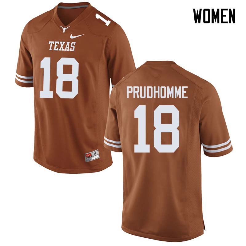 Women #18 Tremayne Prudhomme Texas Longhorns College Football Jerseys Sale-Orange